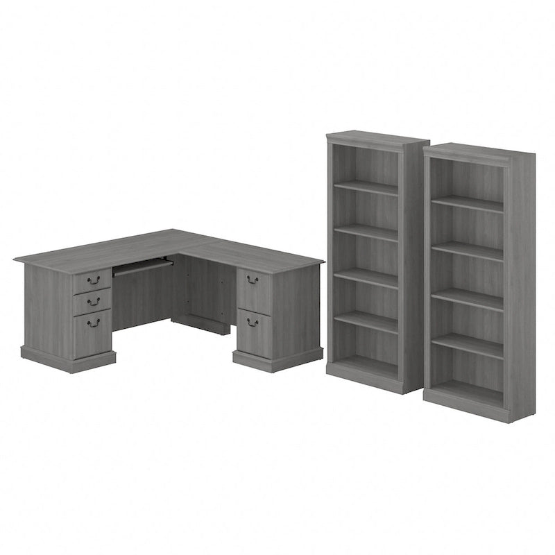 Ensemble bureau d'angle et bibliothèque Saratoga de Bush Furniture