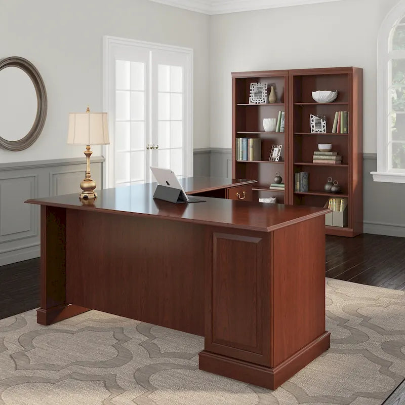 Ensemble bureau d'angle et bibliothèque Saratoga de Bush Furniture