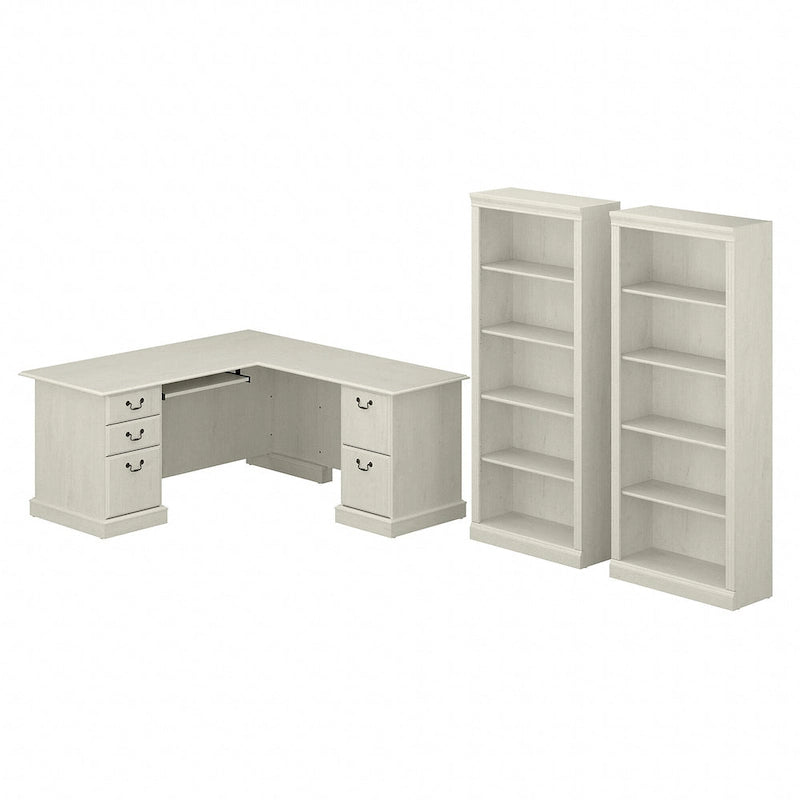 Ensemble bureau d'angle et bibliothèque Saratoga de Bush Furniture