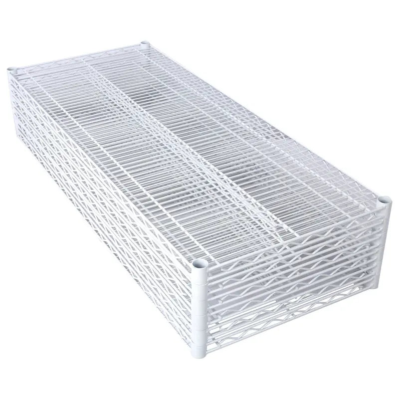 Étagère métallique ajustable à 6 niveaux sur roues – Noir / Blanc / Chrome – 6000 lb, 2 personnes