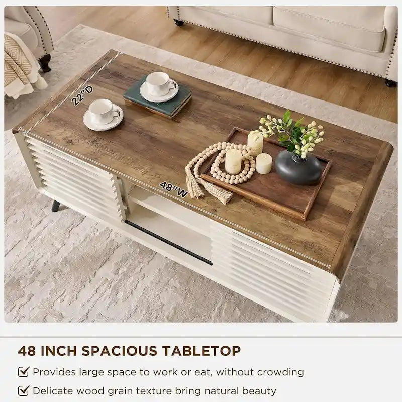 Table basse relevable moderne du milieu du siècle, table basse pour salon