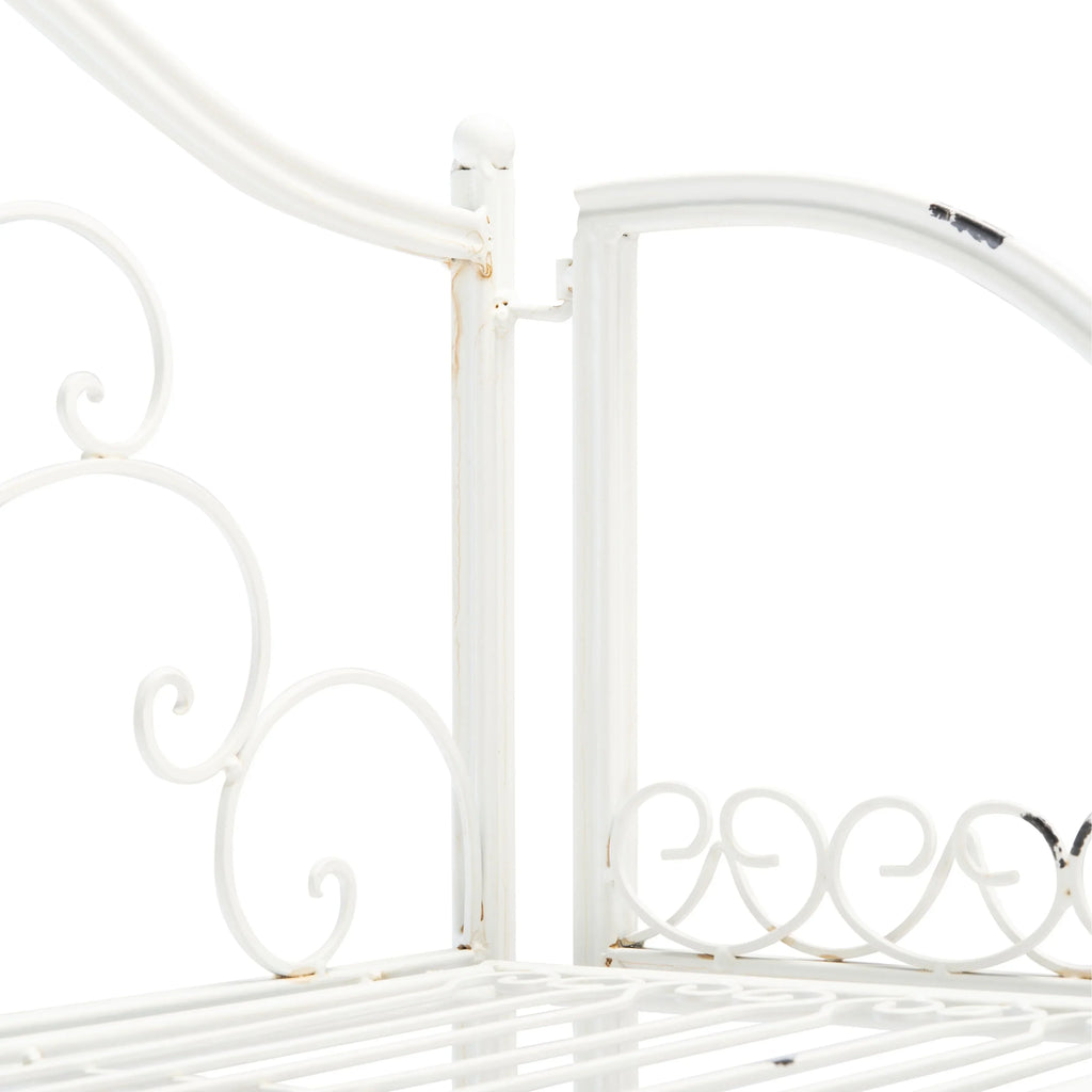 SAFAVIEH Bryn Étagère de boulanger d'extérieur victorienne en fer forgé à 4 niveaux - 63,5 cm l x 38,1 cm P x 160 cm H - 25L x 15P x 63H