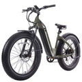 Vélo électrique hybride à pneus larges 26 pouces GOTRAX pour adulte à cadre ouvert - Vert