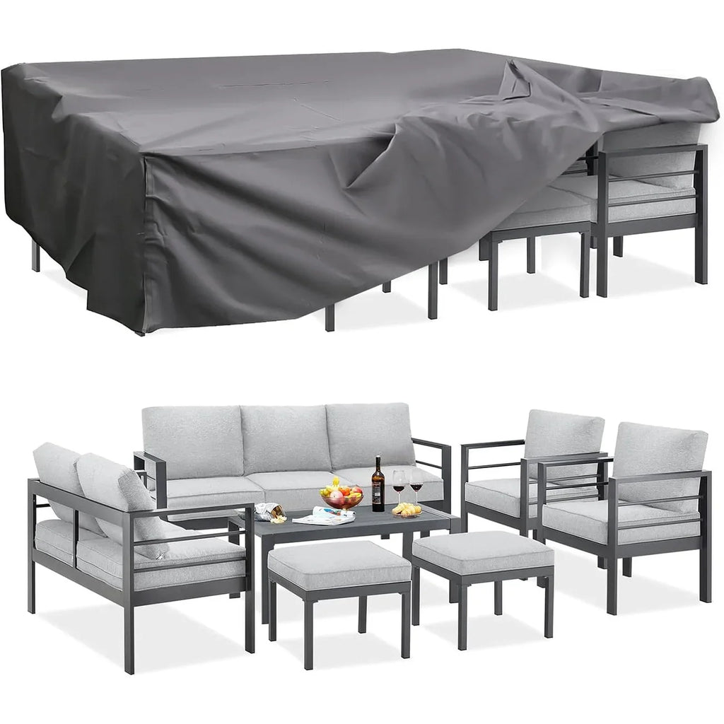 AECOJOY Ensemble de 7 Meubles de Jardin en Aluminium pour Extérieur