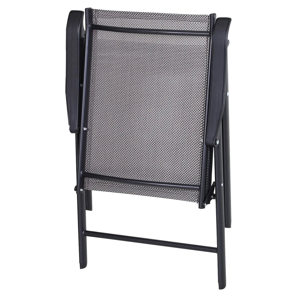 Lot de 4 chaises pliantes Outsunny au design simple et élégant, confortables pour la terrasse, le jardin et les voyages