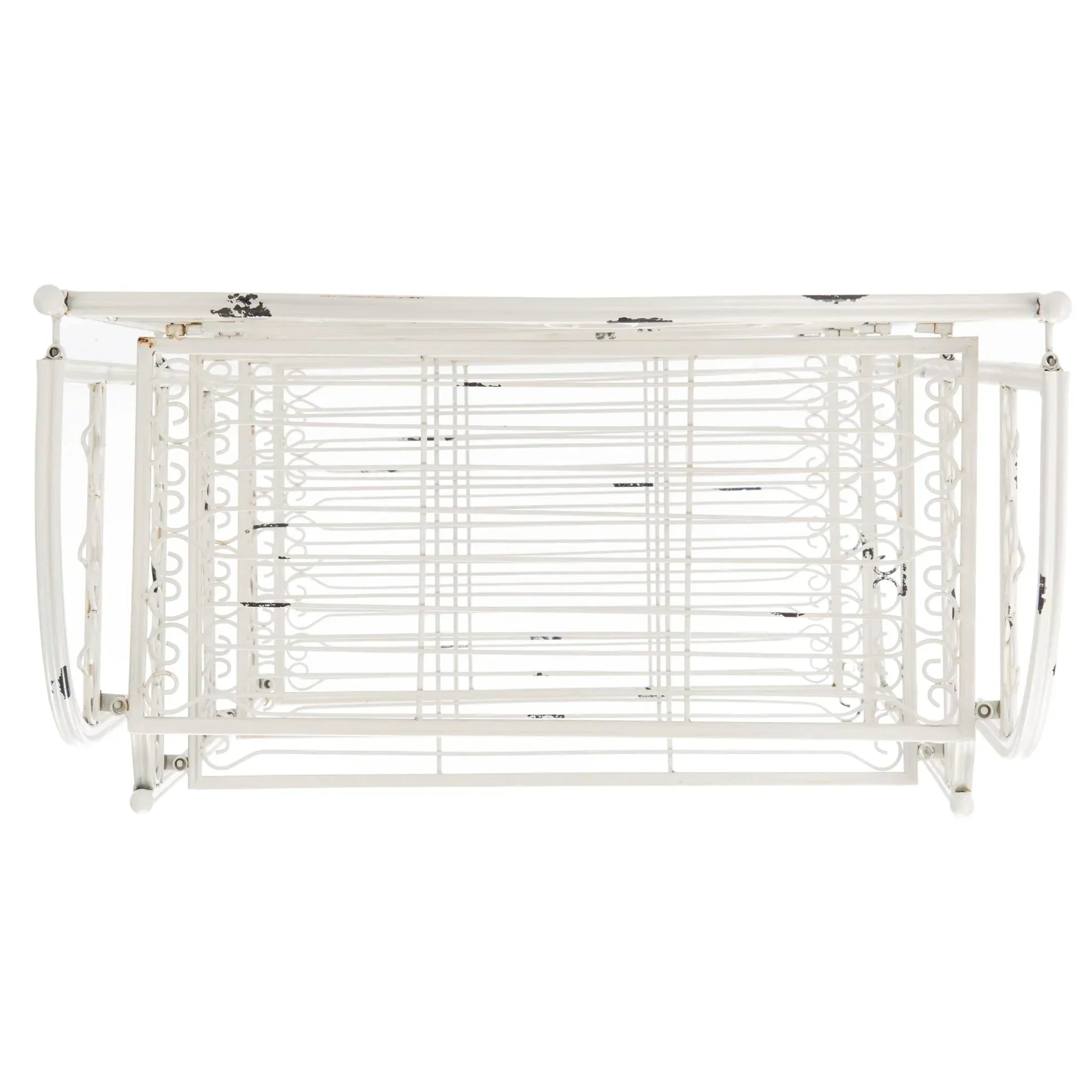SAFAVIEH Bryn Étagère de boulanger d'extérieur victorienne en fer forgé à 4 niveaux - 63,5 cm l x 38,1 cm P x 160 cm H - 25L x 15P x 63H