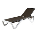 Kozyard Alan Chaise longue de patio inclinable et réglable, entièrement plate, en aluminium et résine de polypropylène