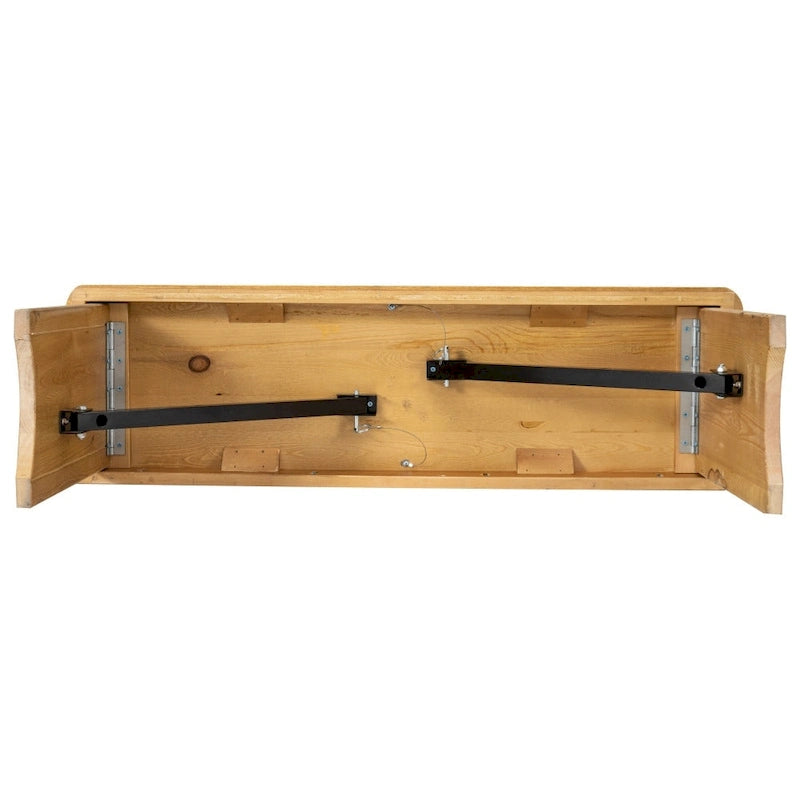 Banc de ferme pliant rustique en pin massif 40 x 12, style ancien