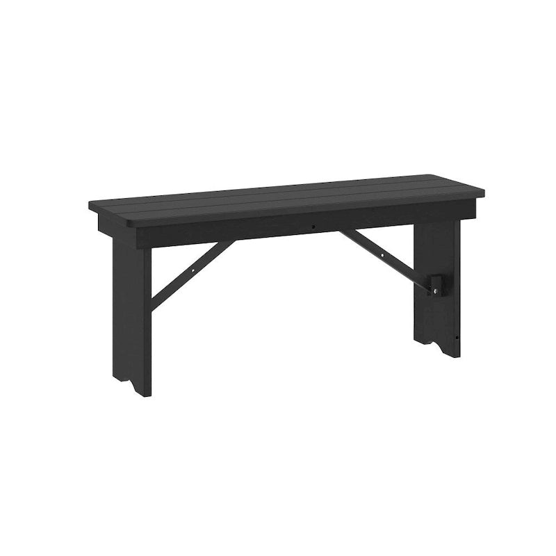 Banc de ferme pliant rustique en pin massif 40 x 12, style ancien