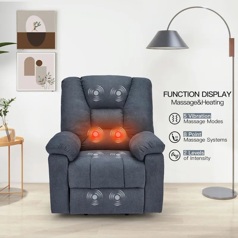Fauteuil inclinable releveur AECOJOY pour personnes âgées avec massage et port de charge USB