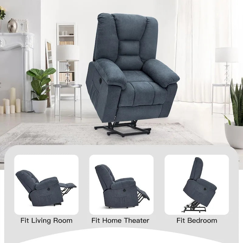 Fauteuil inclinable releveur AECOJOY pour personnes âgées avec massage et port de charge USB