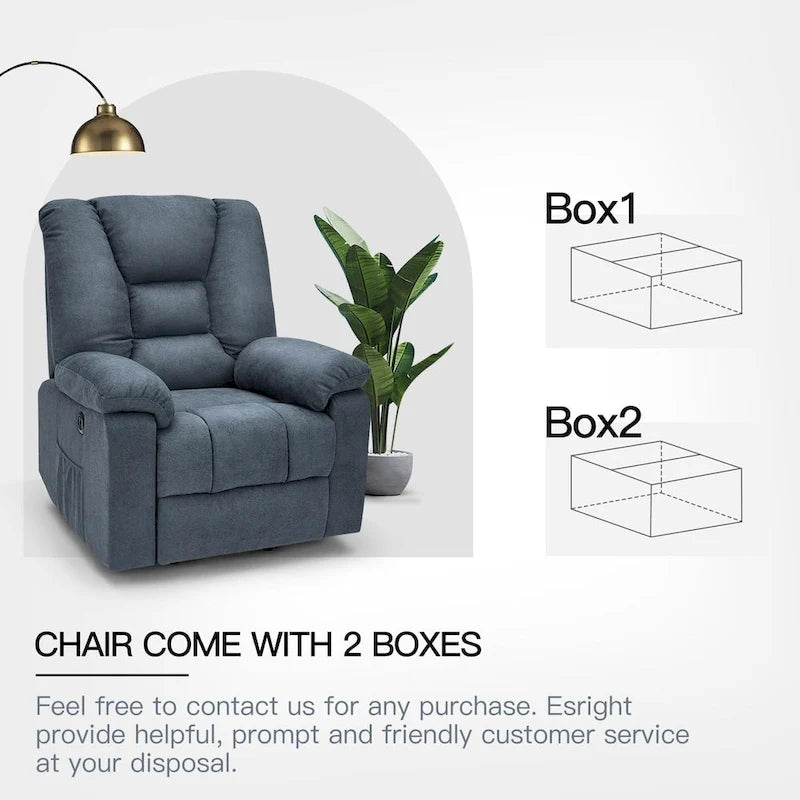 Fauteuil inclinable releveur AECOJOY pour personnes âgées avec massage et port de charge USB
