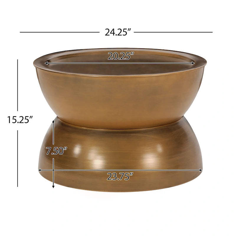 Table basse Minkler Iron Hourglass de Christopher Knight Home