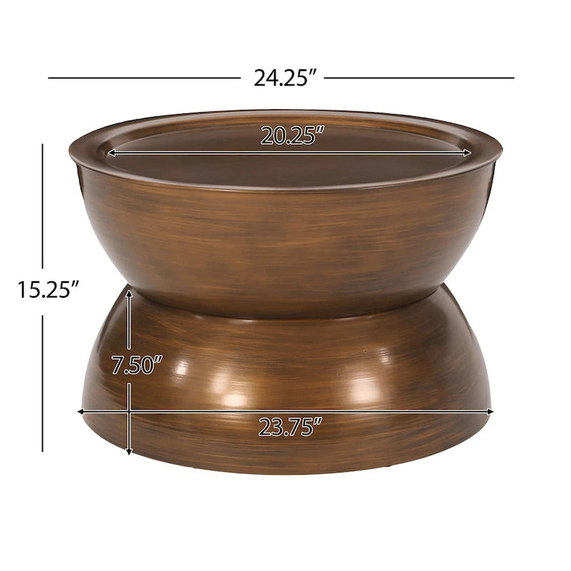 Table basse Minkler Iron Hourglass de Christopher Knight Home