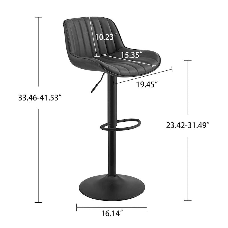 Tabouret de bar pivotant réglable en hauteur Art Leon, lot de 2