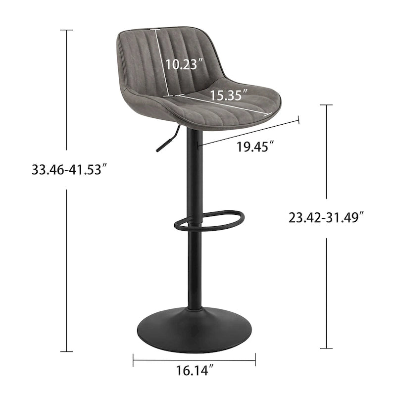 Tabouret de bar pivotant réglable en hauteur Art Leon, lot de 2