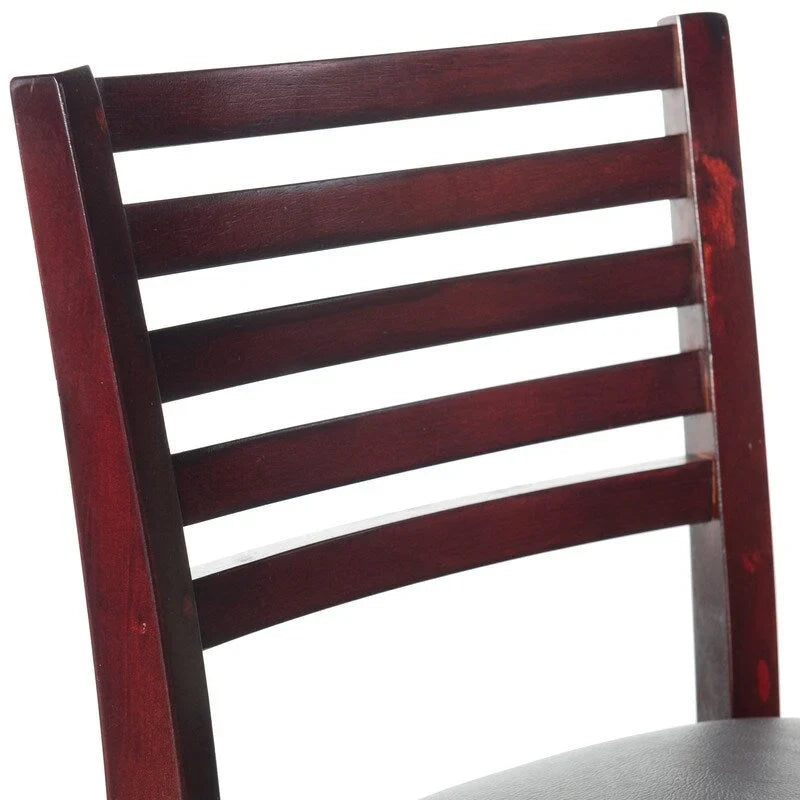 Tabouret de bar Linon Pitchfork Espresso à dossier échelle