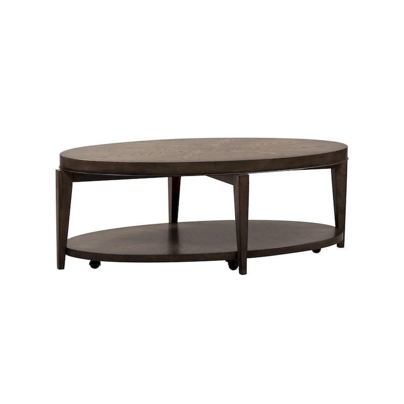 Table basse ovale Penton Espresso Stone