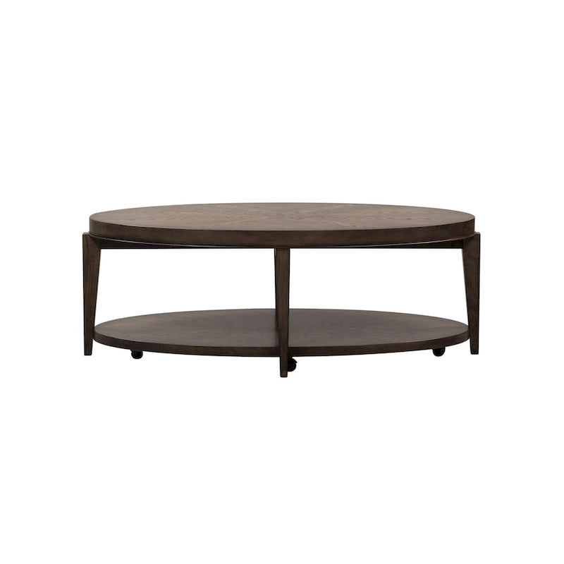 Table basse ovale Penton Espresso Stone
