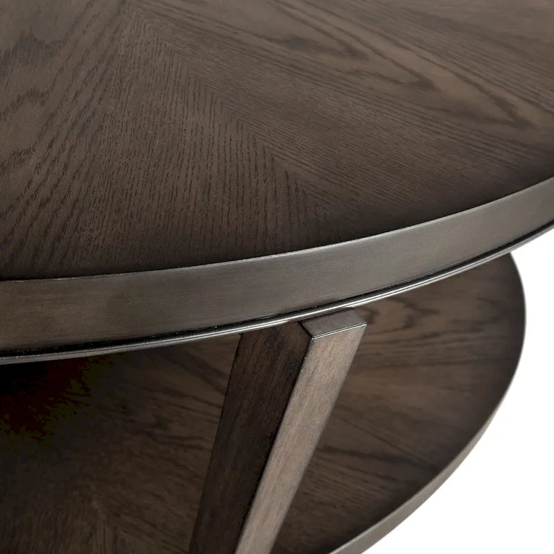 Table basse ovale Penton Espresso Stone
