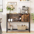 Meuble de rangement rustique marron et gris avec étagères