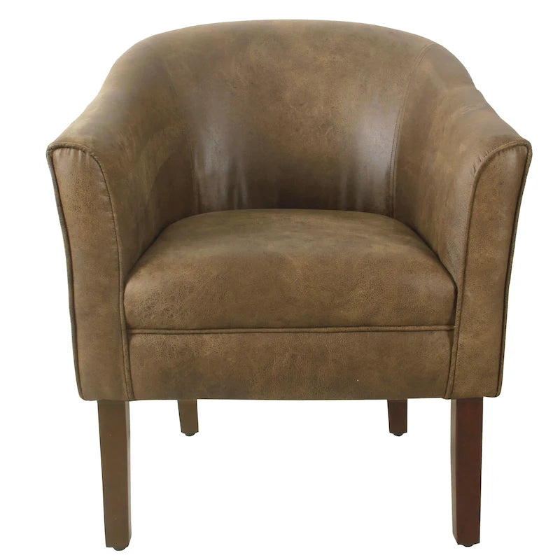 Fauteuil d'appoint rembourré de style tonneau Kingswell de Porch & Den