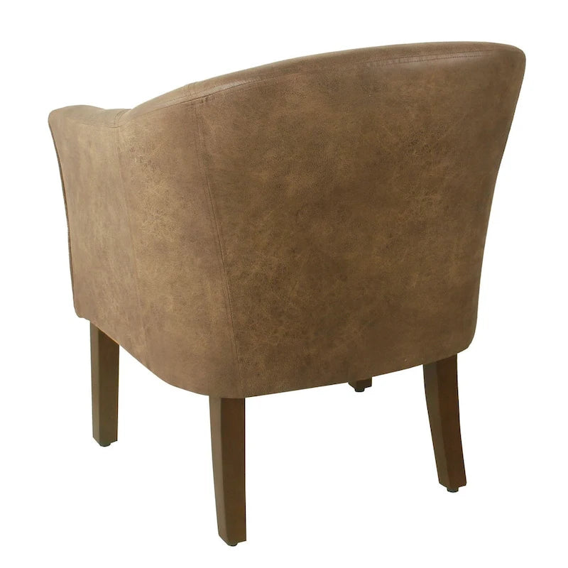 Fauteuil d'appoint rembourré de style tonneau Kingswell de Porch & Den