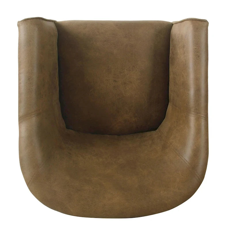 Fauteuil d'appoint rembourré de style tonneau Kingswell de Porch & Den