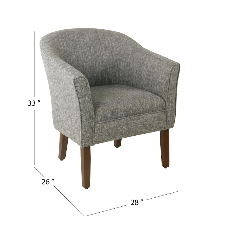 Fauteuil d'appoint rembourré de style tonneau Kingswell de Porch & Den