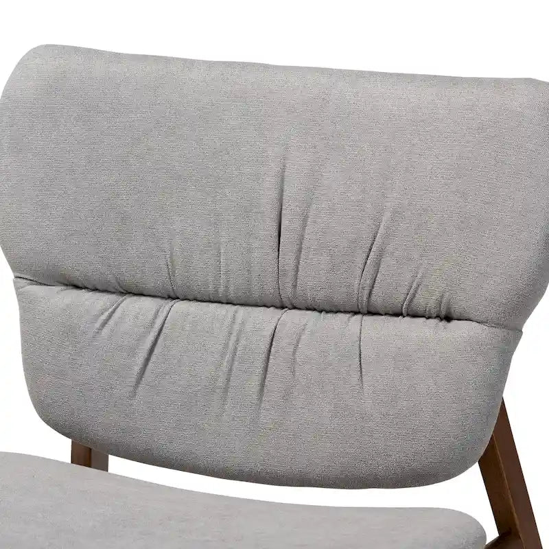 Fauteuil d'appoint Benito en tissu et bois de style moderne transitionnel du milieu du siècle