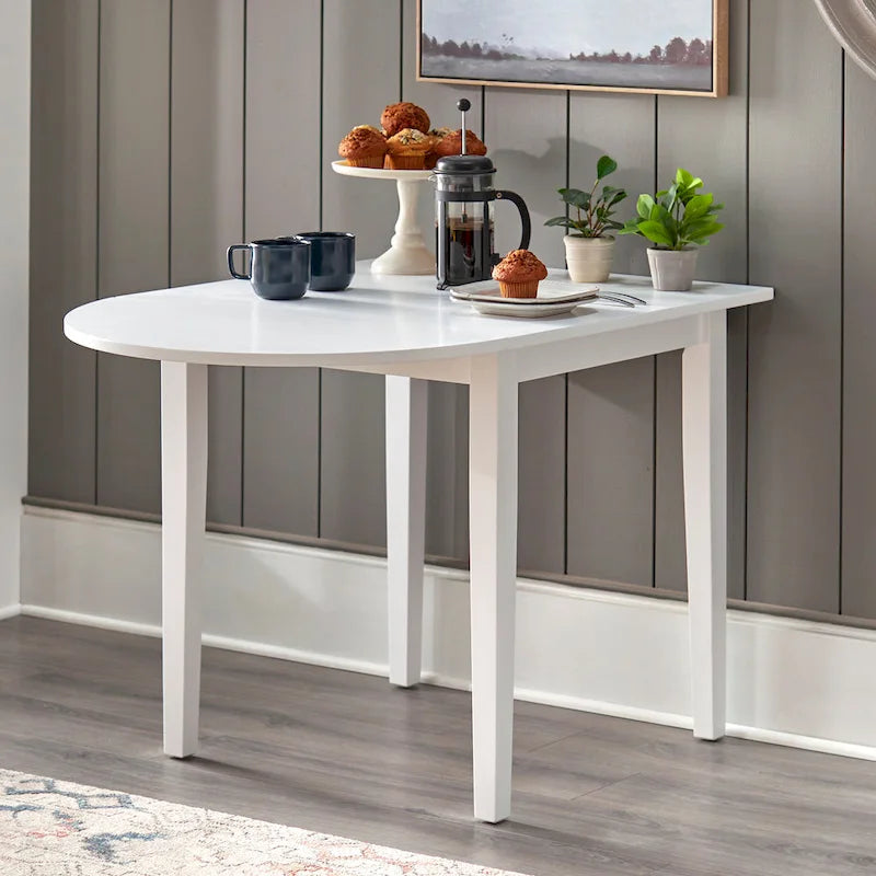Table de salle à manger à abattants en bois massif « Simple Living Country Cottage »