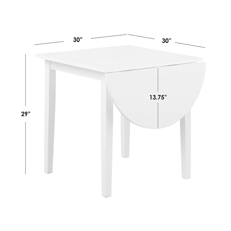 Table de salle à manger à abattants en bois massif « Simple Living Country Cottage »