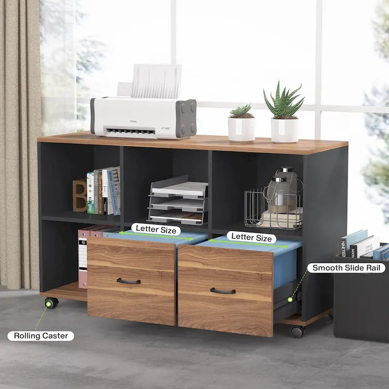 Bureau d'ordinateur en L de 63 pouces avec meuble de classement latéral de 47 pouces, ensemble de meubles de bureau pour la maison, bureau de direction