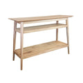 Console en acacia massif avec 2 étagères