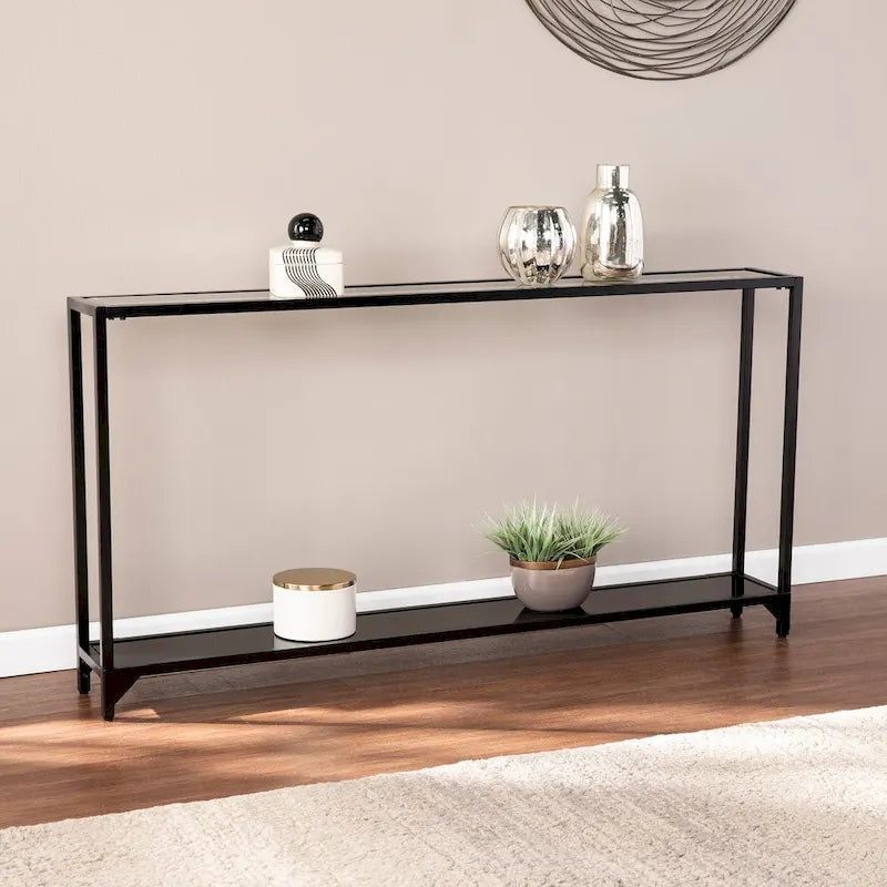 Console de table étroite en métal Glenn, par SEI Furniture