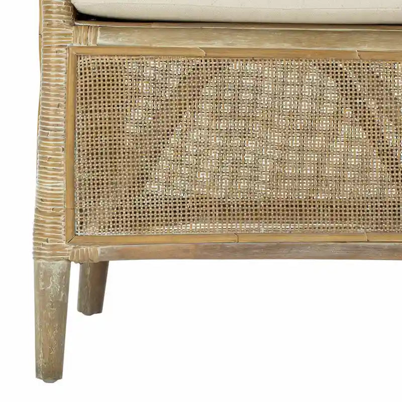 SAFAVIEH Fauteuil en rotin Basilina délavé - 31,5 x 29,9 x 25,6 - 30Lx26Px32H