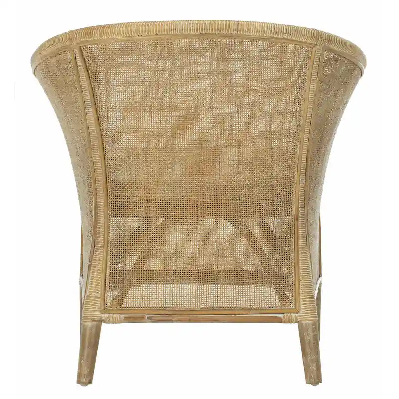 SAFAVIEH Fauteuil en rotin Basilina délavé - 31,5 x 29,9 x 25,6 - 30Lx26Px32H