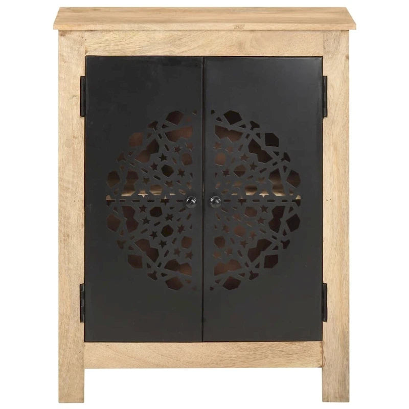 Buffet 2 portes en bois de manguier massif marron