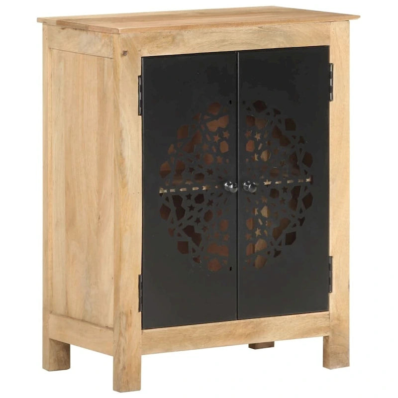 Buffet 2 portes en bois de manguier massif marron