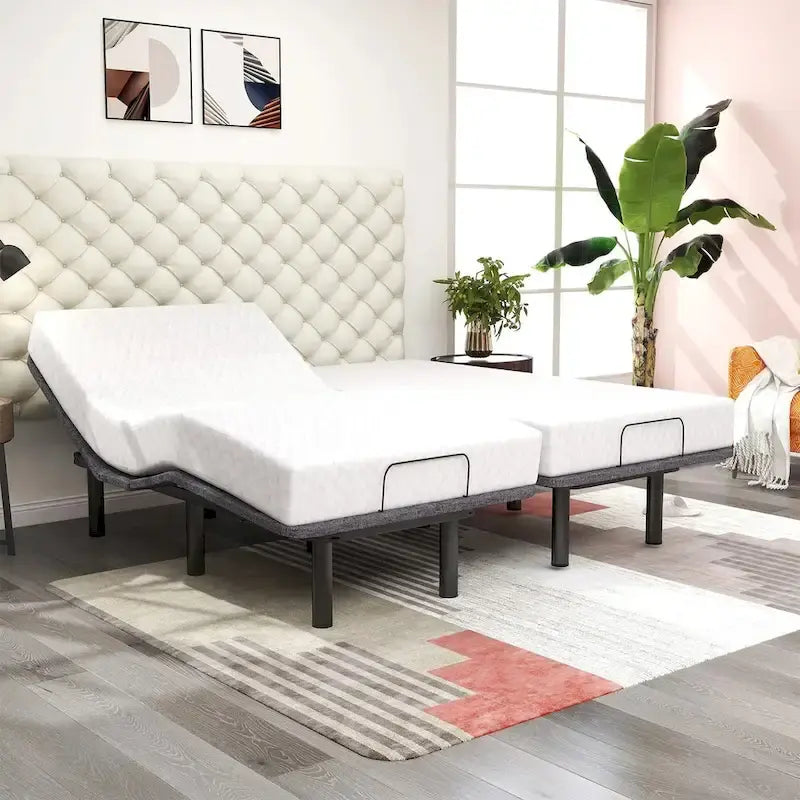 Sommier articulé, Inclinaison tête et pieds, Télécommande sans fil, Sommier réglable Zéro Gravité