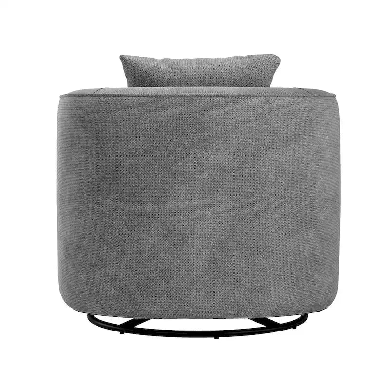 LUE BONA Fauteuil pivotant en tissu mélangé, fauteuil club rembourré moderne pour salon