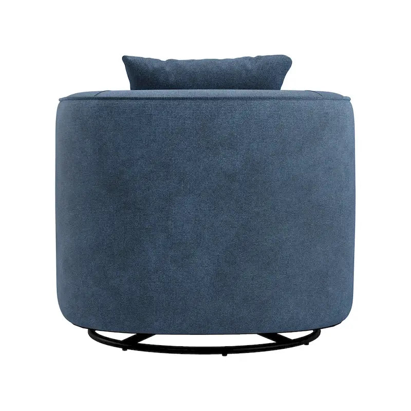 LUE BONA Fauteuil pivotant en tissu mélangé, fauteuil club rembourré moderne pour salon