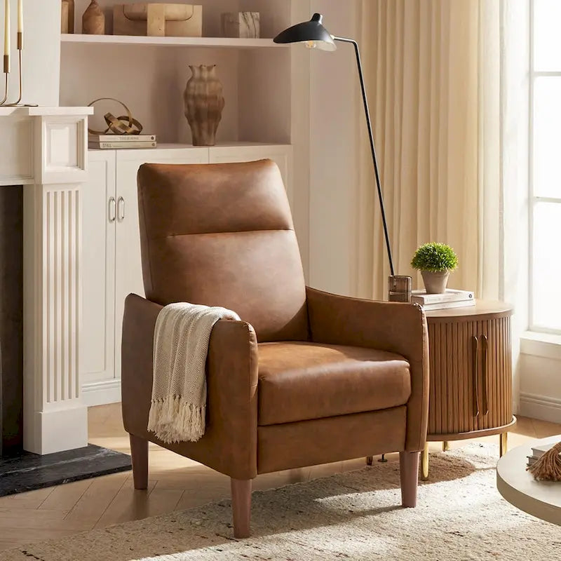 Fauteuil inclinable à pousser | 3 positions | Siège unique | Taupe / Marron / Vert