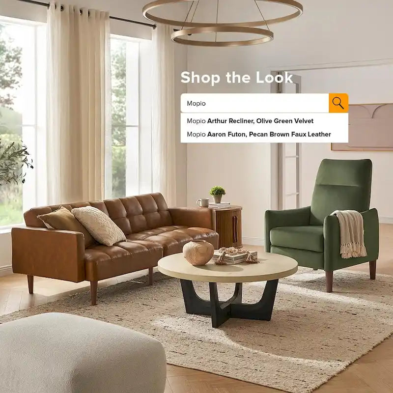 Fauteuil inclinable à pousser | 3 positions | Siège unique | Taupe / Marron / Vert