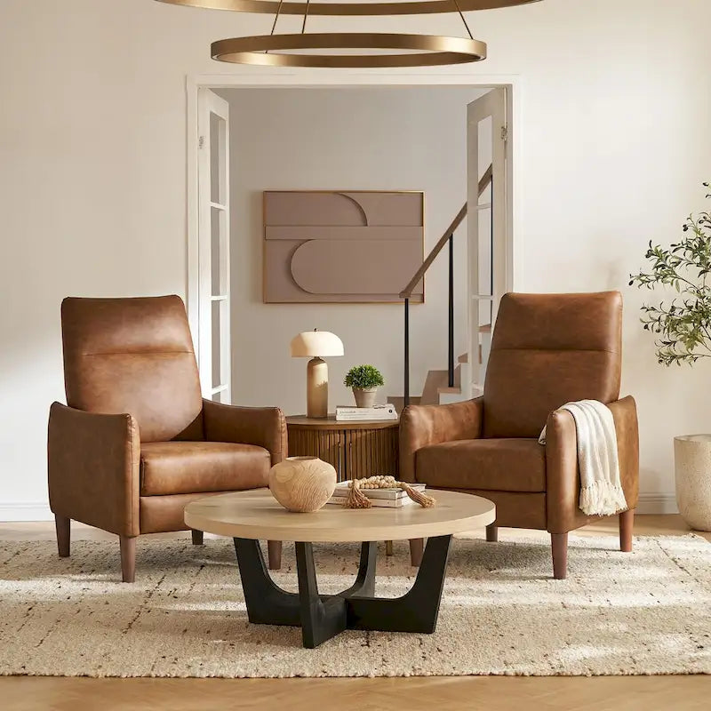 Fauteuil inclinable à pousser | 3 positions | Siège unique | Taupe / Marron / Vert