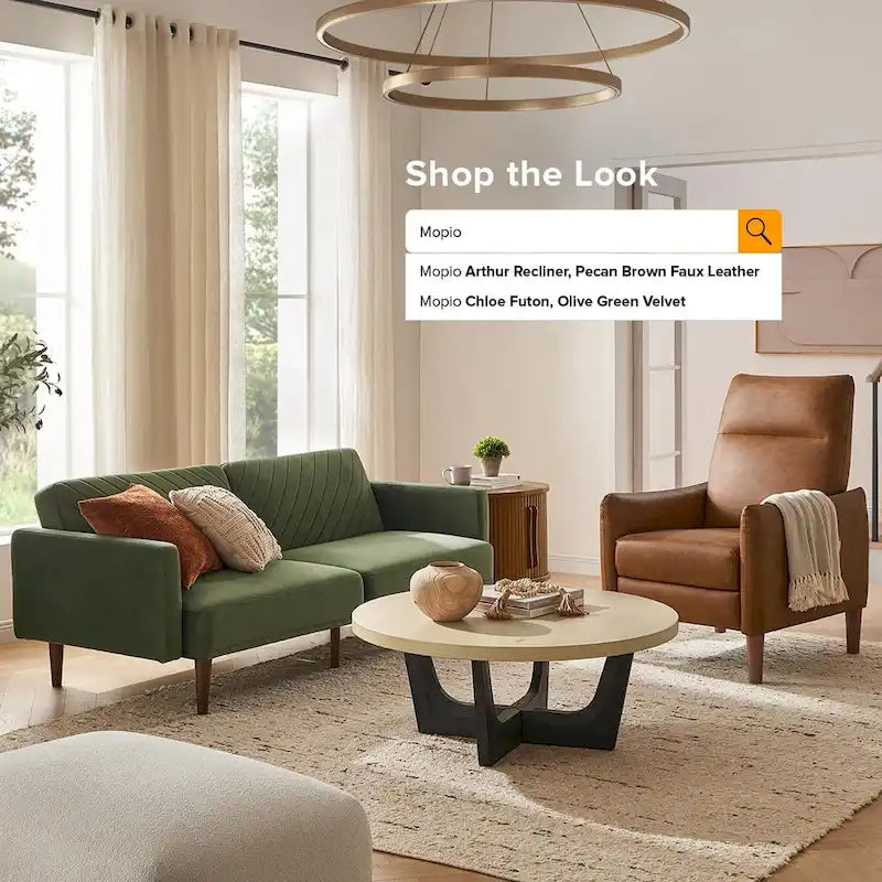 Fauteuil inclinable à pousser | 3 positions | Siège unique | Taupe / Marron / Vert