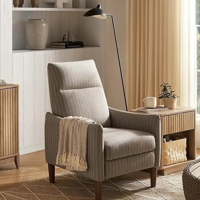 Fauteuil inclinable à pousser | 3 positions | Siège unique | Taupe / Marron / Vert