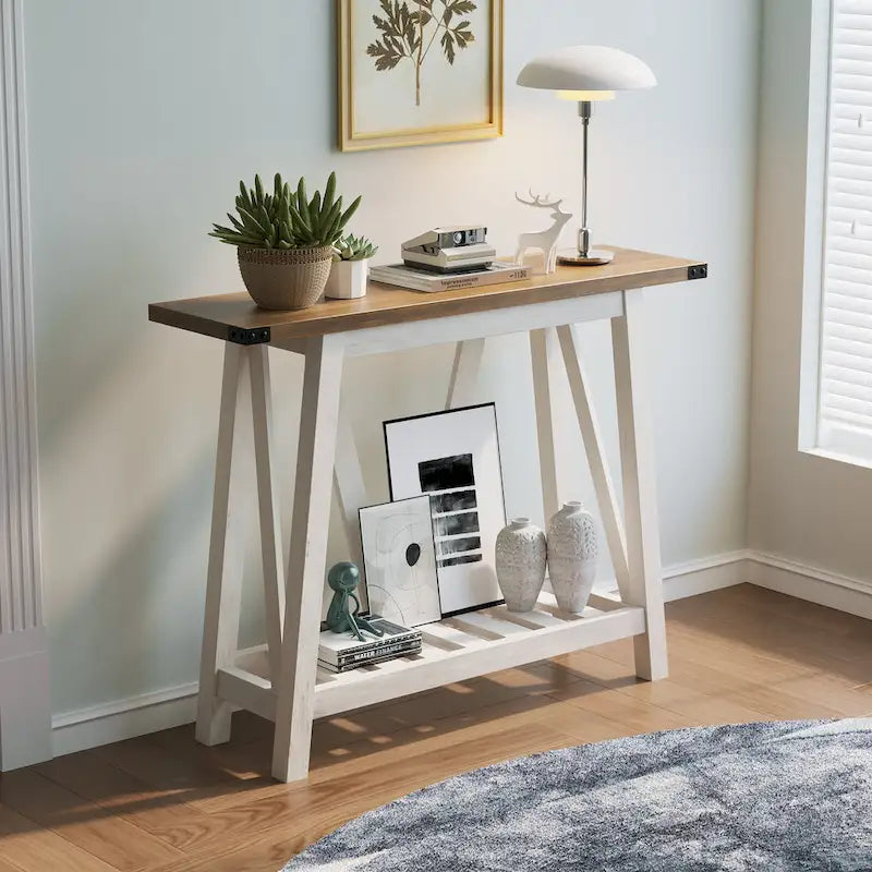 Table Console VredHom avec Étagère de Rangement