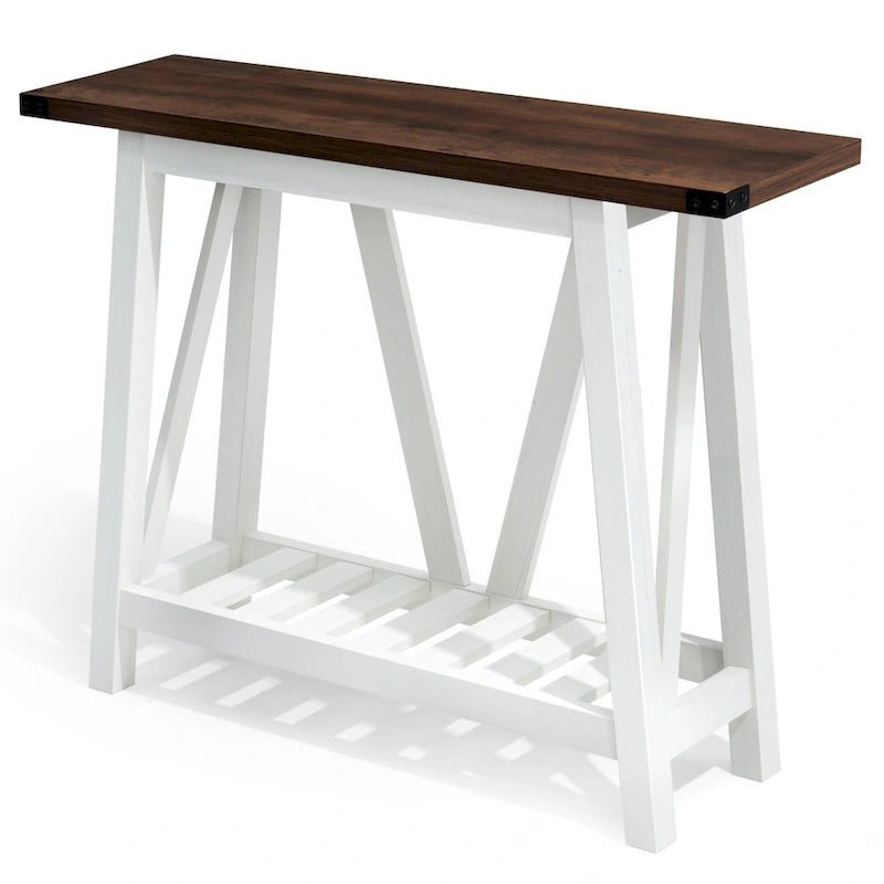 Table Console VredHom avec Étagère de Rangement