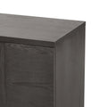 Buffet en bois avec étagères réglables et poignées dorées